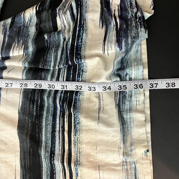 Karen Kane Dress Womens Large Multicolor Abstract Stripe Long Sleeve Scoop Neck - Picture 5 of 5